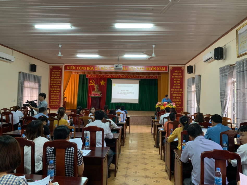 Liên đoàn Lao động huyện Phú Riềng tổ chức lớp tập huấn nghiệp vụ công tác Công đoàn năm 2020