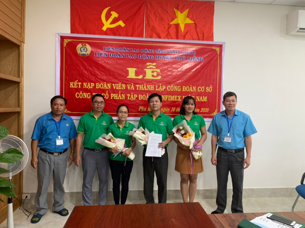 Thành lập Công đoàn Chi nhánh Bình Phước  Công ty cổ phần tập đoàn Hanfimex Việt Nam