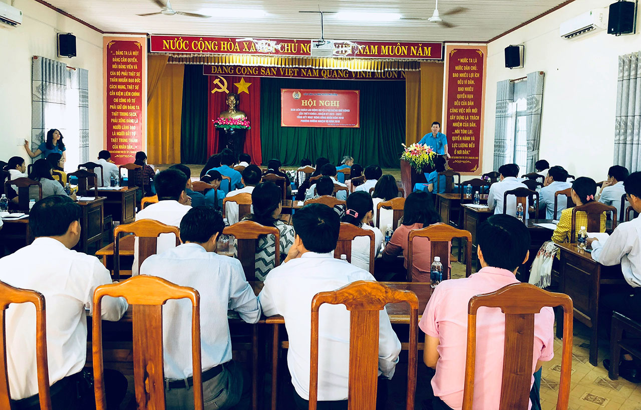 Hội nghị BCH LĐLĐ Huyện Phú Riềng (mở rộng) lần 5, khóa I, Nhiệm kỳ 2017-2022